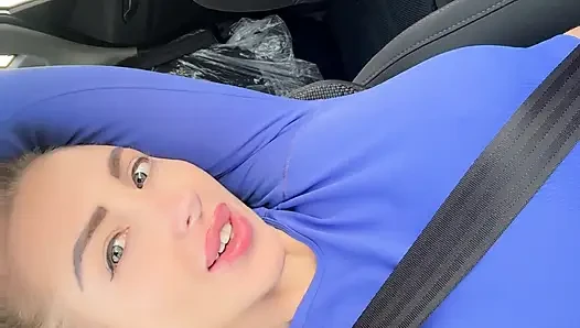 Stepmom driving to sport