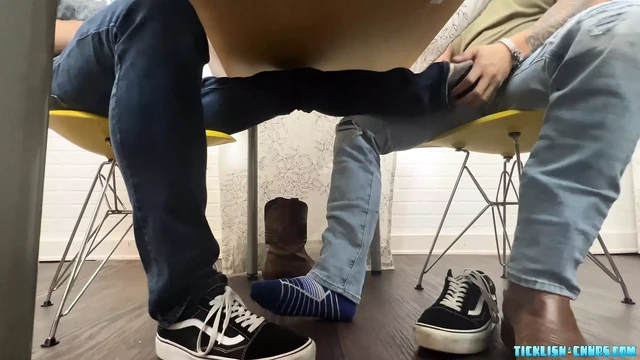 Matt Gives Ryder And Milus Slinger Some Foot Stimulations
