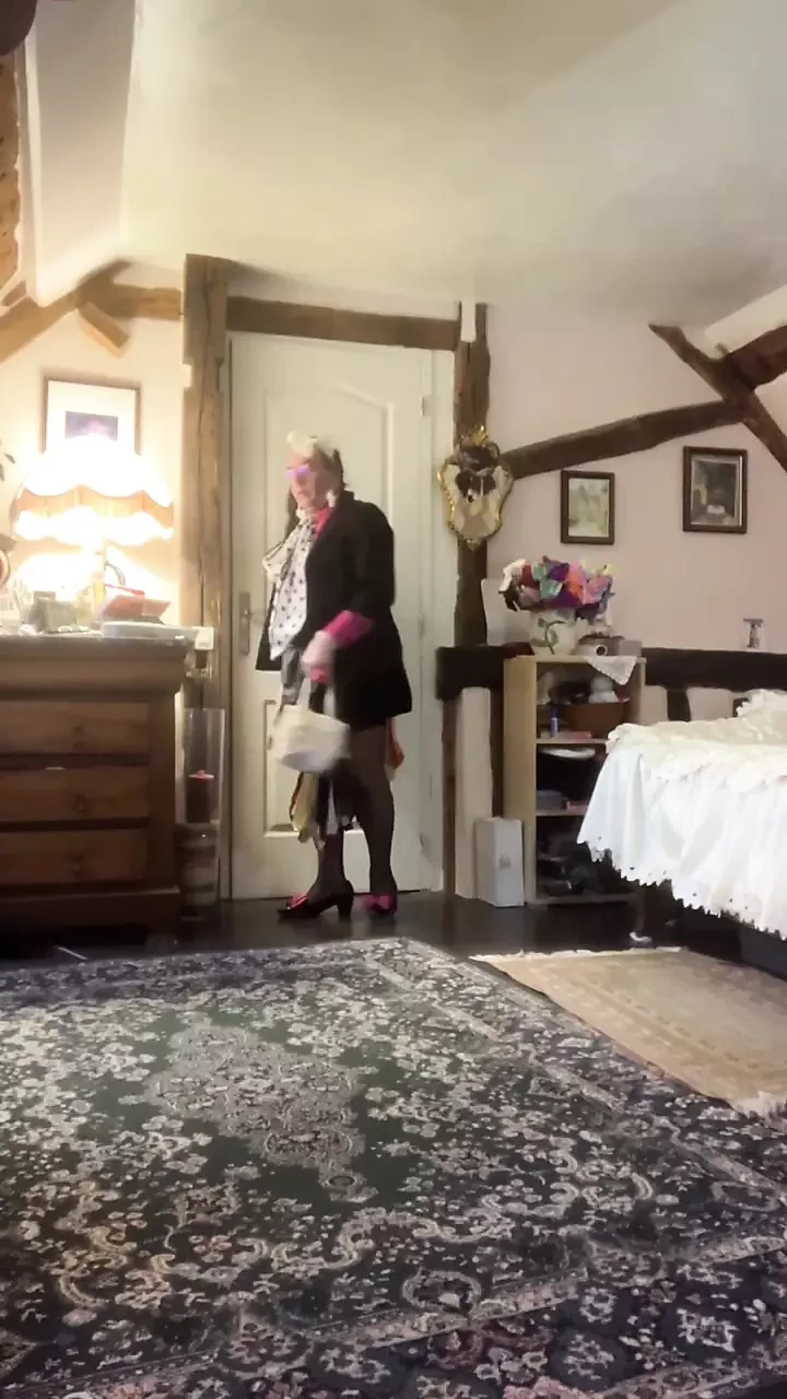 Dressed with a little black skirt for a night out