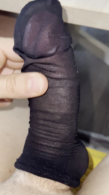 Black Nylon Sock Tease just for You...