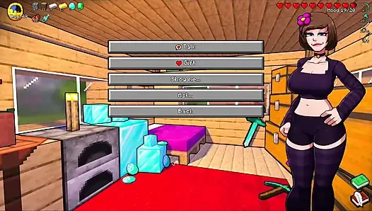 HornyCraft Minecraft-parodie - Jenny gibt steve einen heißen Footjob für einen Diamanten! (Hentai-Spiel-Gameplay)