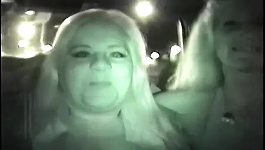 Blonde MILF Sucks Glory Hole Cock and Shows Dripping Cum Ass