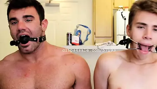 Gay Bondage - Brad Lovell and Adam Awbride Gagged Video 1