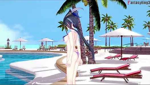 Clorinde bakış açısı oral seks bikini - Genshin Impact