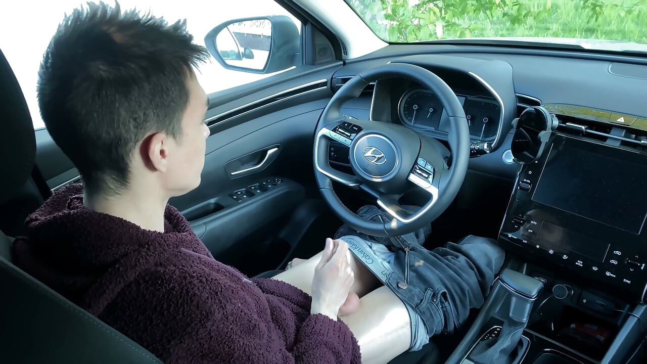 Front Seat, Uncut Cock, Finish in the Car