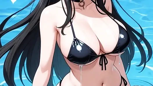 Stiefmutter verführt stiefsohn mit videos in einem schwimmbad, während sie einen badeanzug trägt - WICHsanleitung, schmutzige sprache