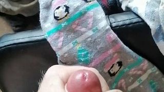 Cum in wife's used socks