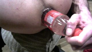 horny and alone with my coca cola bottle and fist-plug