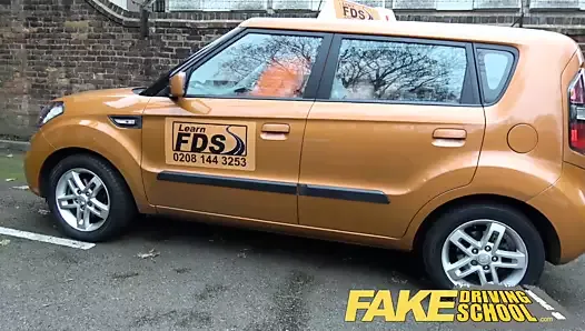 Fake Driving School Teacher fucks up the exam for pert teen