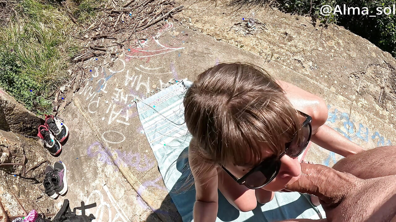 Insane Legendary Fuck on Nudist Sea Cliff: Explosive Squirt & Giant Cumshot with AlmaSol