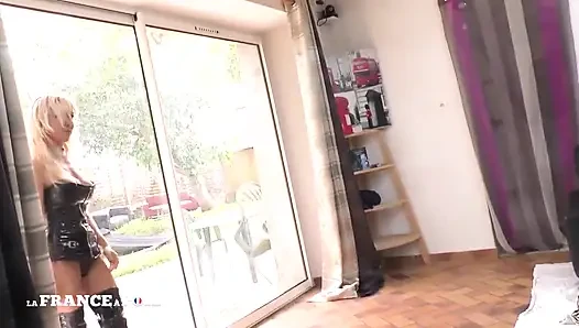 Gorgeous Big Boobed Housewife Gets Gangbanged and Facialized While Her Husband Is Watching