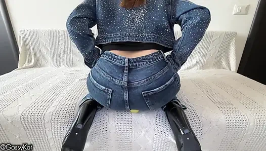 Tiny Man Gets Destroyed by Giantess Face Farts