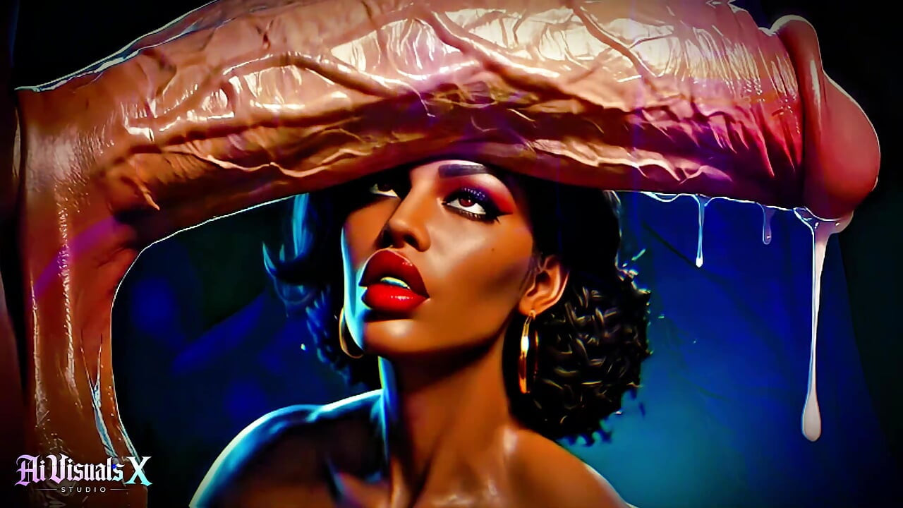 Big Boobs And Ass Ebony Goddesses - White Cock Worship: Dark ASMR & Extreme Contrast (4K AI Animated Porn)