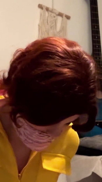 Fesselnder moment von "April O'neil cosplayer chairtied"