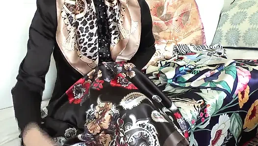 Satin Scarf Day! Cum All Over My Satin Scarf, Lady Victoria Valente