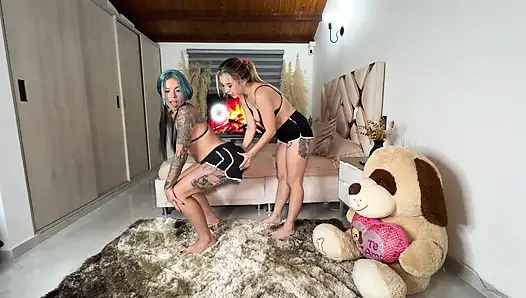 Рутина Упражнений Между Большими Друзьями Выходит Из-под Контроля И В Итоге Заканчивается Её Задницей.