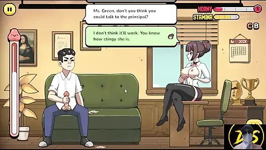 Hot Teacher Fucks Students in Detention! Problematic Subjects-gameplay!