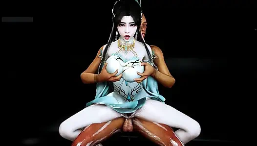 Gadis dunia maya dengan pantat montok- hentai animasi 3d