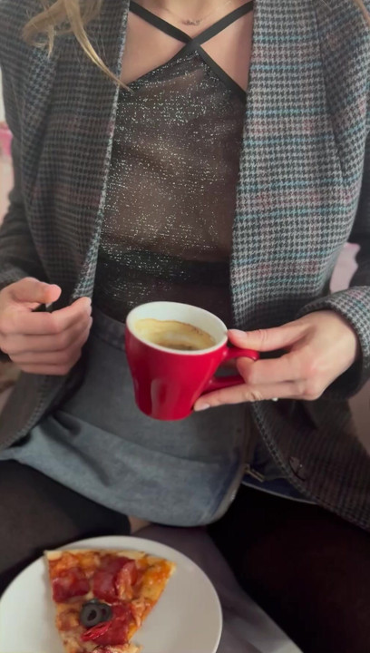 Milf with coffee