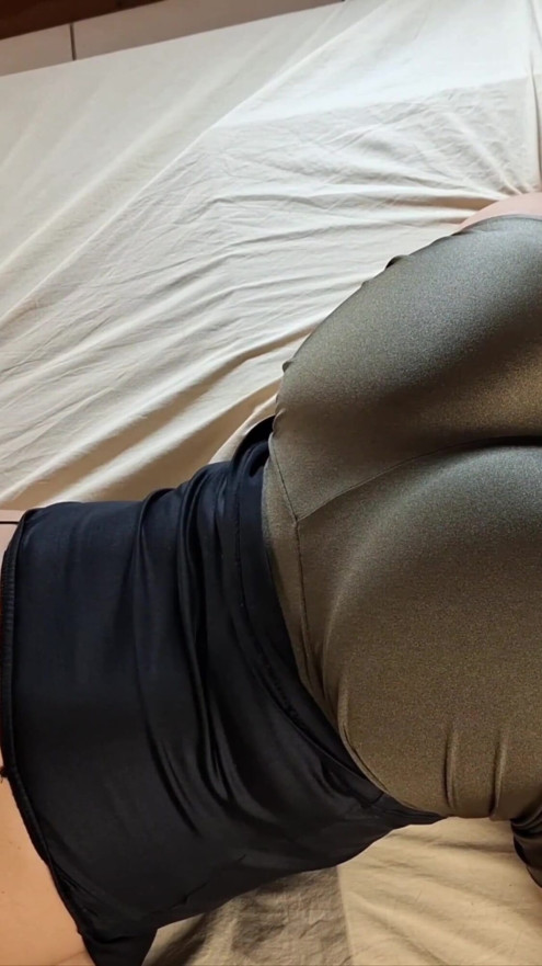Ass worship in spandex shorts | Clip 1