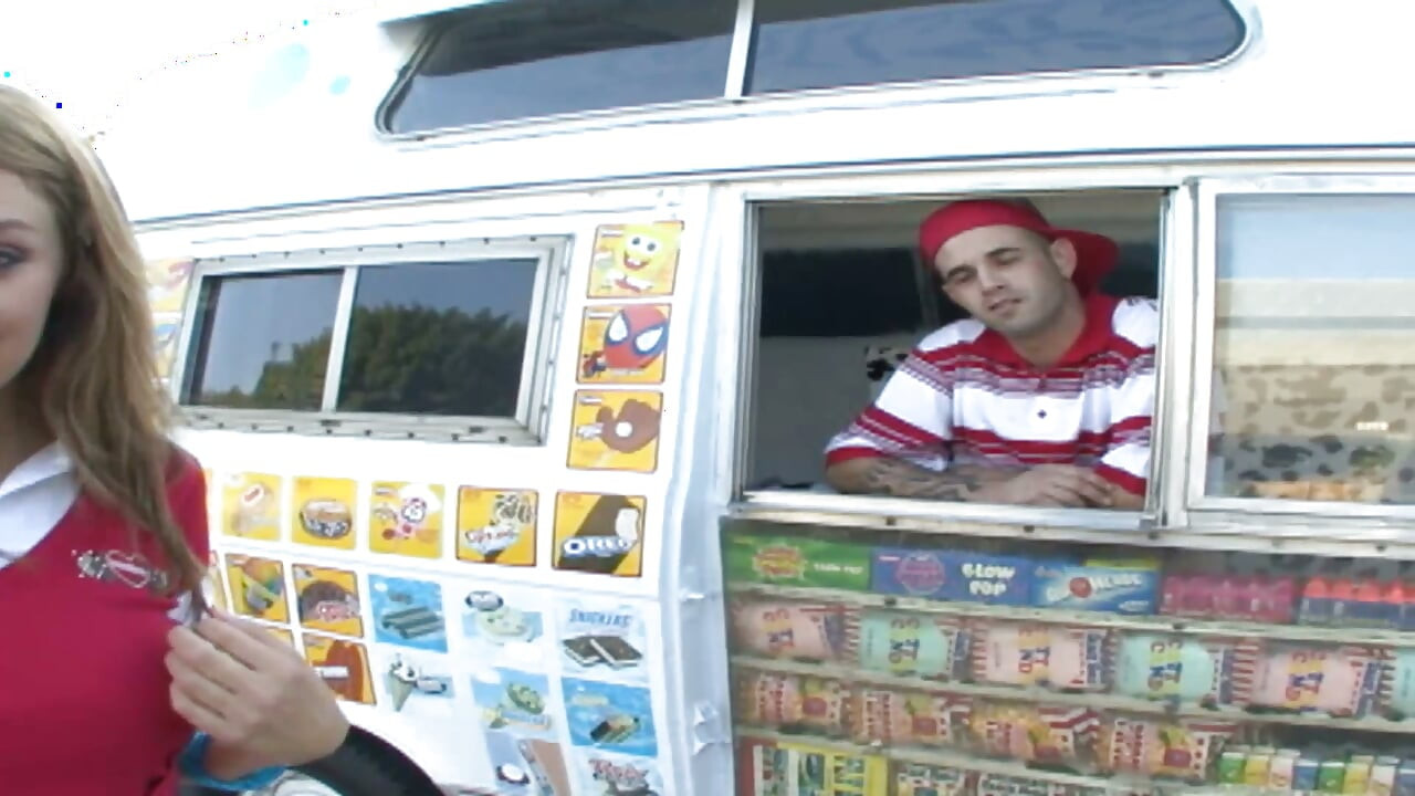 Sexy teen is getting fucked and facialized in ice cream truck
