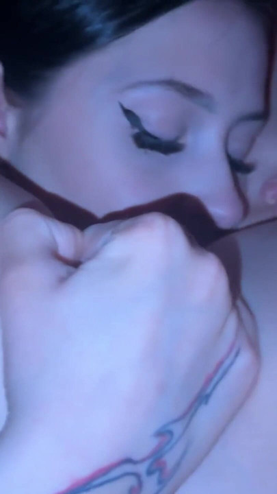 Woke her up with passionate morning sex. Scissoring in the morning. She screamed in pleasure. Close-up. | Clip 2