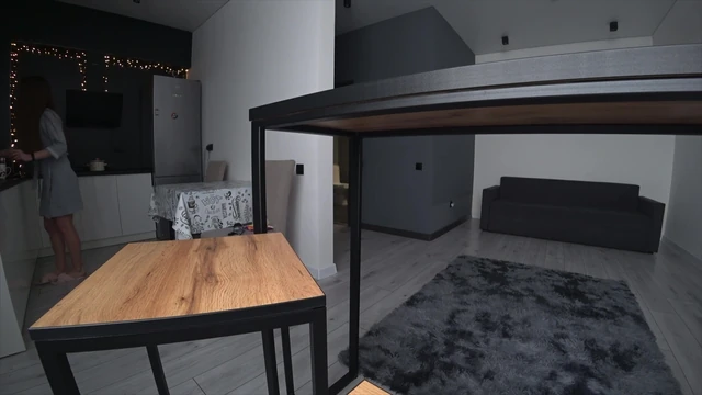 Real Cheating. Wife And Neighbor Fuck In The Kitchen, As The Husband Is Resting In The Room. Homemade Anal