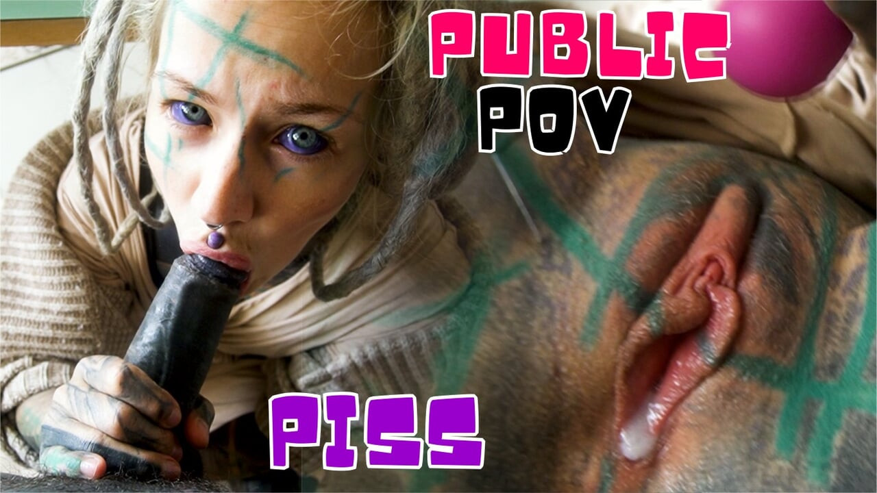 Anal Ecstasy in Public Tattooed Girl's Squirt