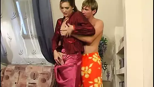 Russian Mom seduces step son -Helena