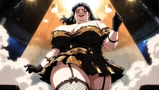 Ai çizgi film iri güzel kadın dans eden kadın klipleri