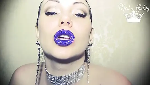 Glamouröse blaue der amerikanischen lippen