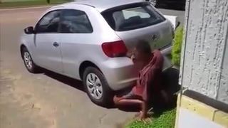 Black man fucks car. (1)
