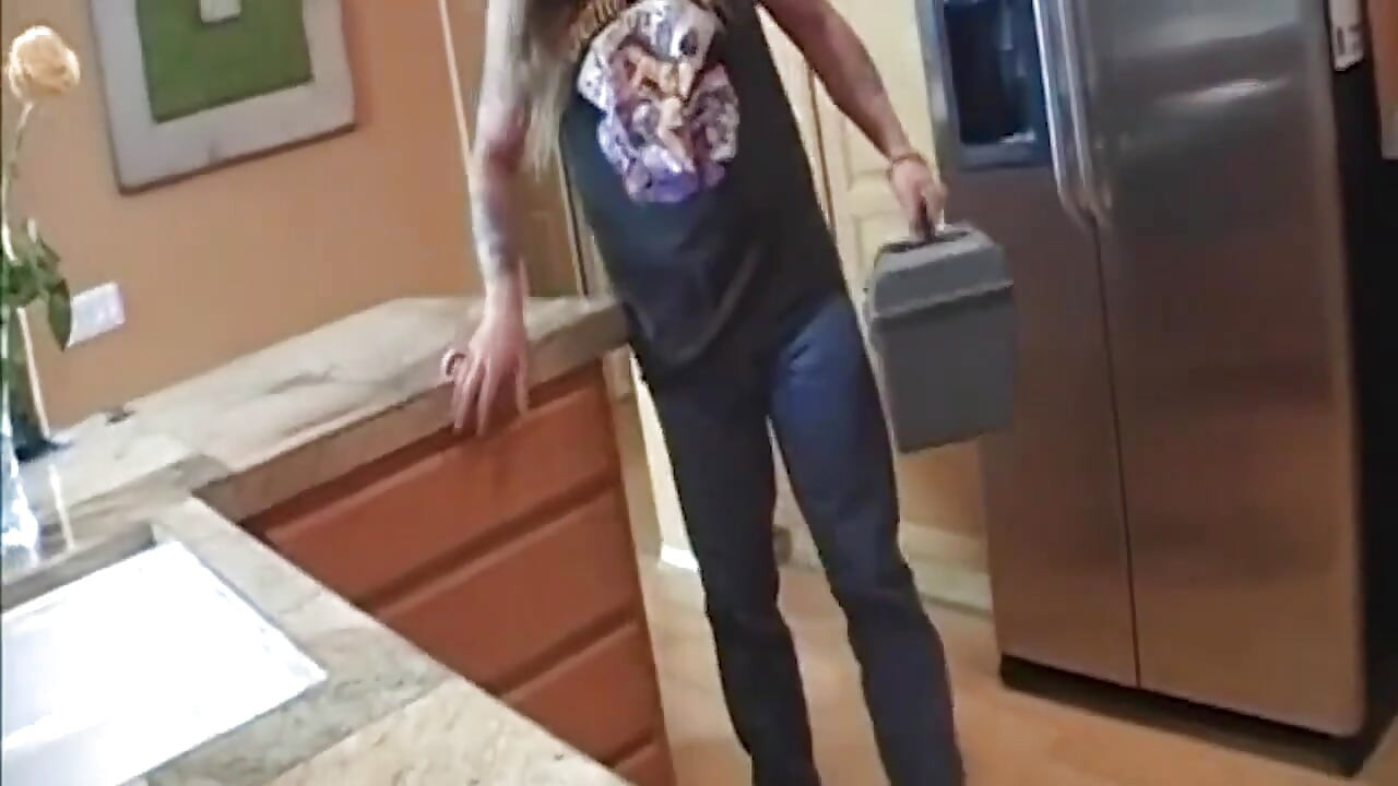 Tattooed Hunk Drills Busty Brunette in Steamy Positions