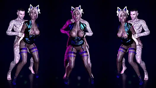 Di Klub Malam, Mulatto Panas Disetubuhi Oleh Kontol Putih Besar