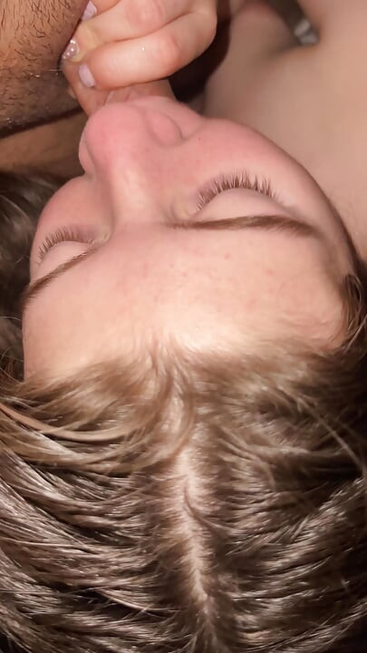 Beautiful girl gives her boyfriend the best blowjob