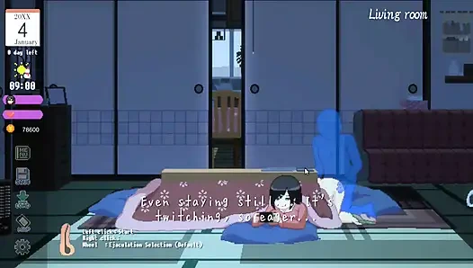 Hentai game - vollbusige große möpse und dicker arsch, hardcore-sexszene im Winter