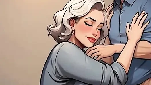 Waifu Secretary POV – White Hair GILF & Brunette Office Close-Up Teasing