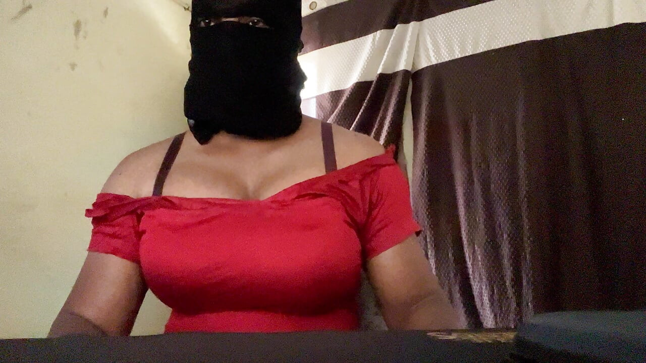 big boobs crossdresser teasing in red suit salwar