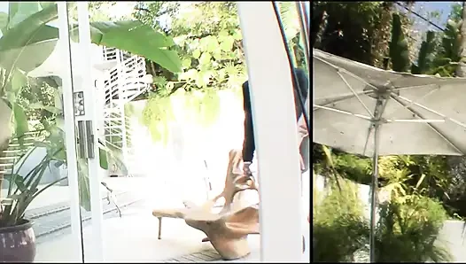 Couch drilling of cute blonde teen