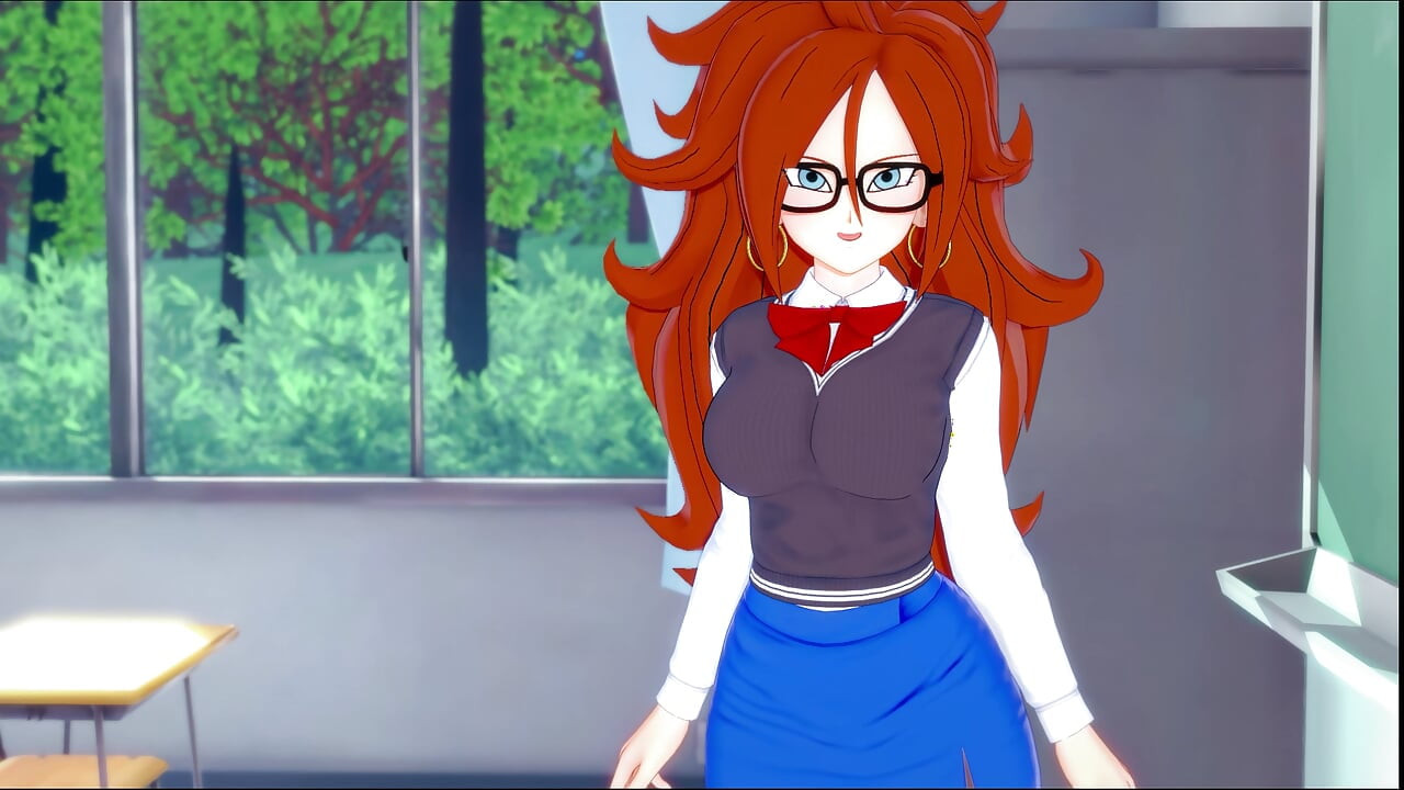 The teacher Android 21 fuck with Gohan on the classroom - DragonBall Zex Series