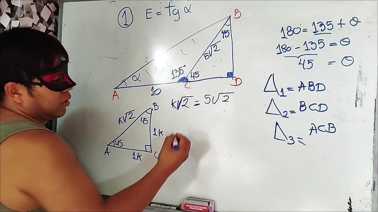 Trigonometrie: triunghiuri remarcabile - exercițiul 1