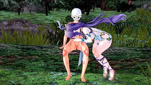 Lauma heißer ahegao-sex im wald - Genshin Impact