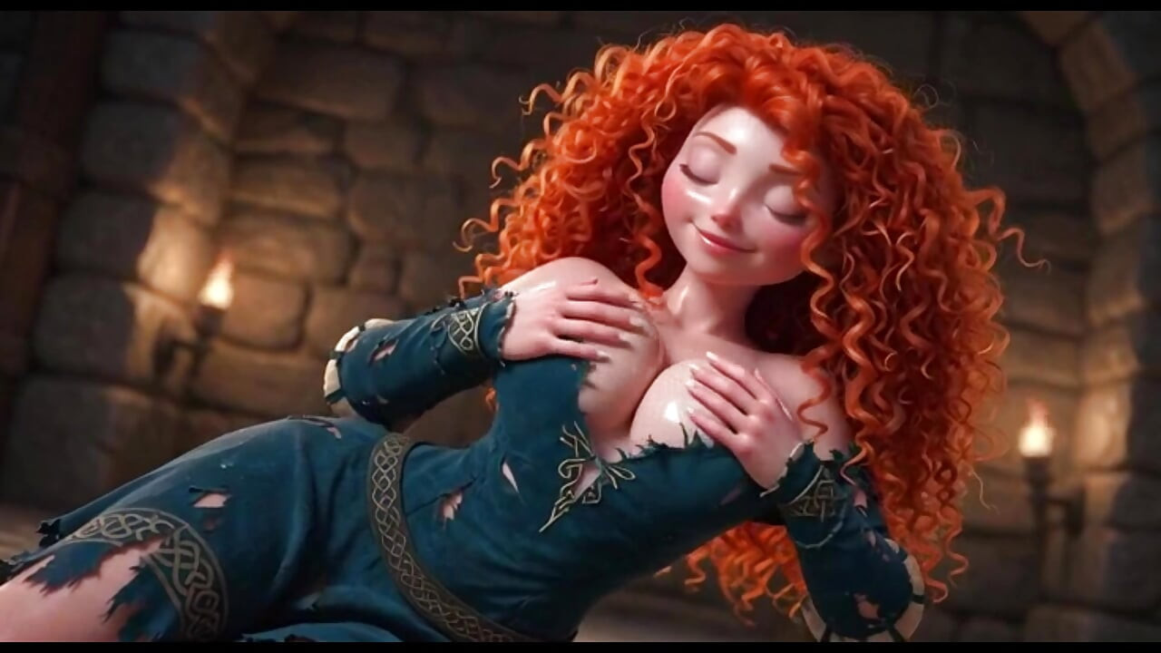 Merida Brave AI Hentai - Deep Masturbation and Wet Orgasm in the Woods  Anime NSFW Part 2