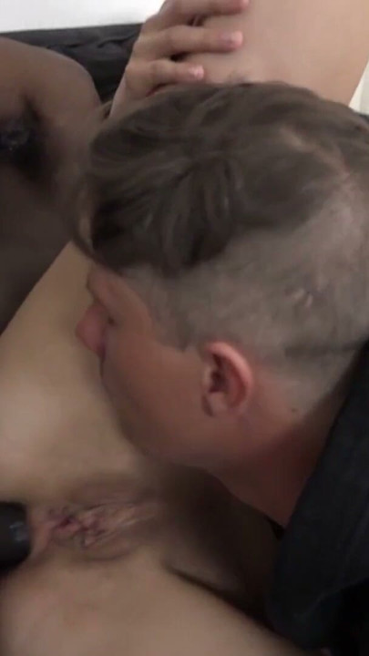 Guy with a big black cock fucks a caucasian babe while her | Clip 3