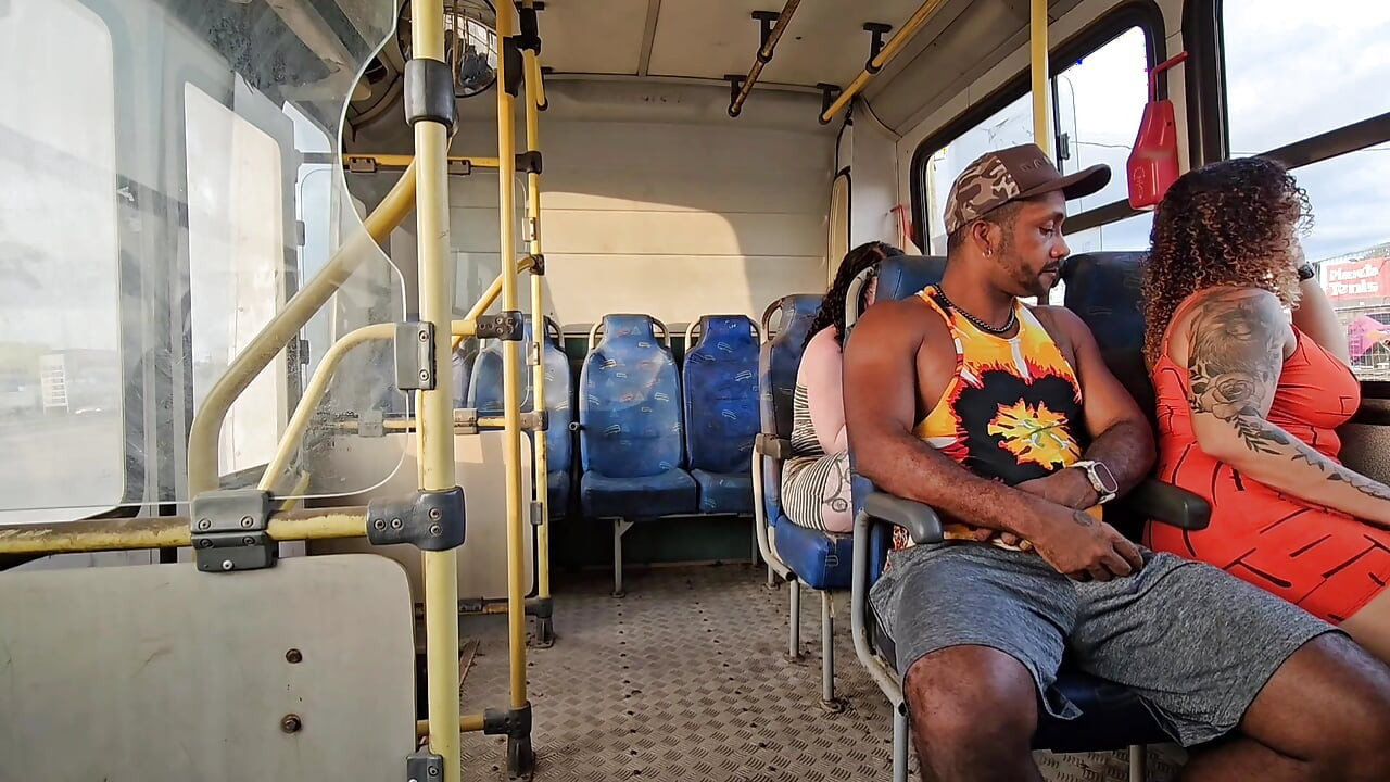 A SHAMELESS COUPLE RIDING IN PUBLIC TRANSPORT AND BACKSEAT PASSENGER FILMING EVERYTHING