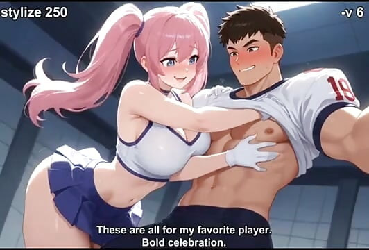 After big game sexy college cheerleader give fucking reward to captain animation