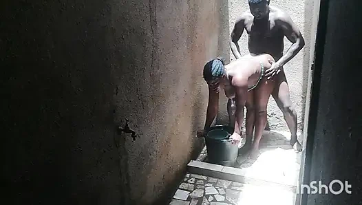 My best friend's wife called me in the shower while she was washing her private parts. I couldn't resist the temptation.