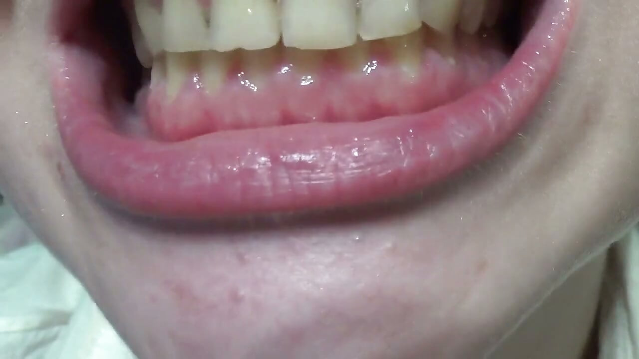 Giantess swalowing you with big gulp!