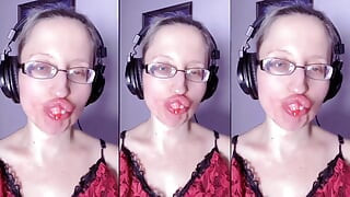 Asmr Teeth Candy Eating - Asmr, Szemüveg, Gianess, Rúzs, Nagy ajkak, Mough, Étel, Arcfétis, Hosszú körmök