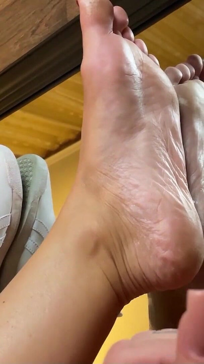 Powerful moment from "German Amateur Dirty Talk Footjob - Inked Redhead Teen Anni Angel"